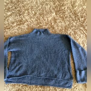 Pink Rose Fuzzy Teddy Cropped Sweater L